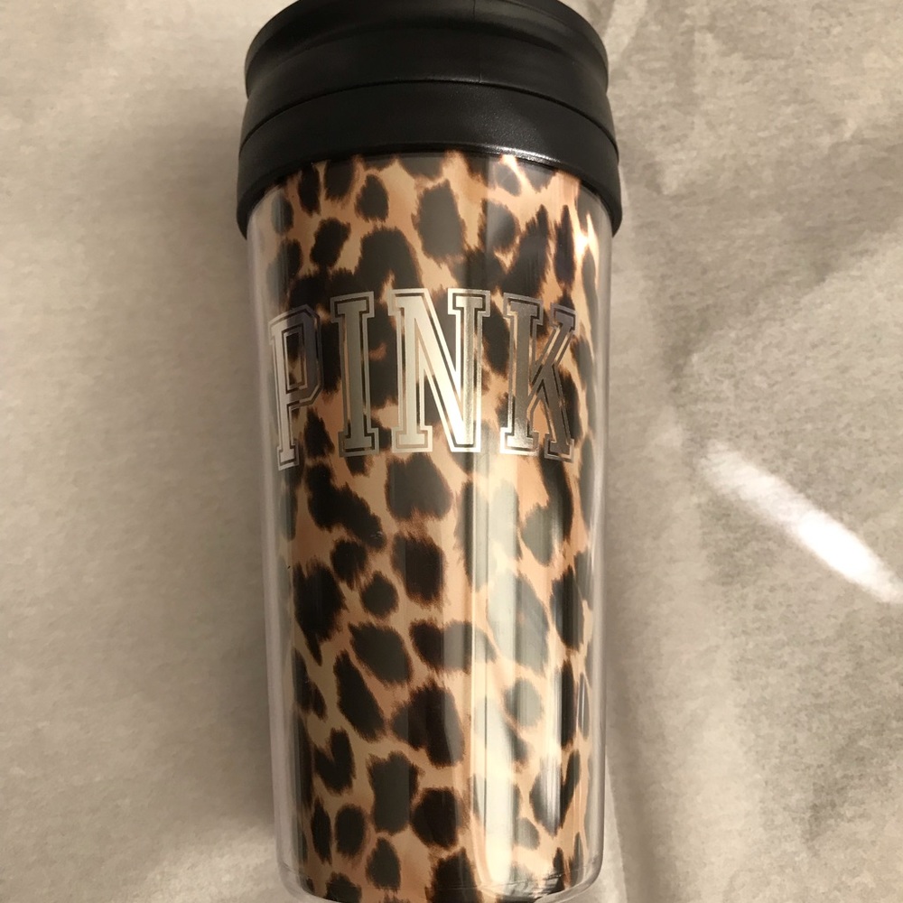 VS PINK Cheetah Print Coffee Tumbler